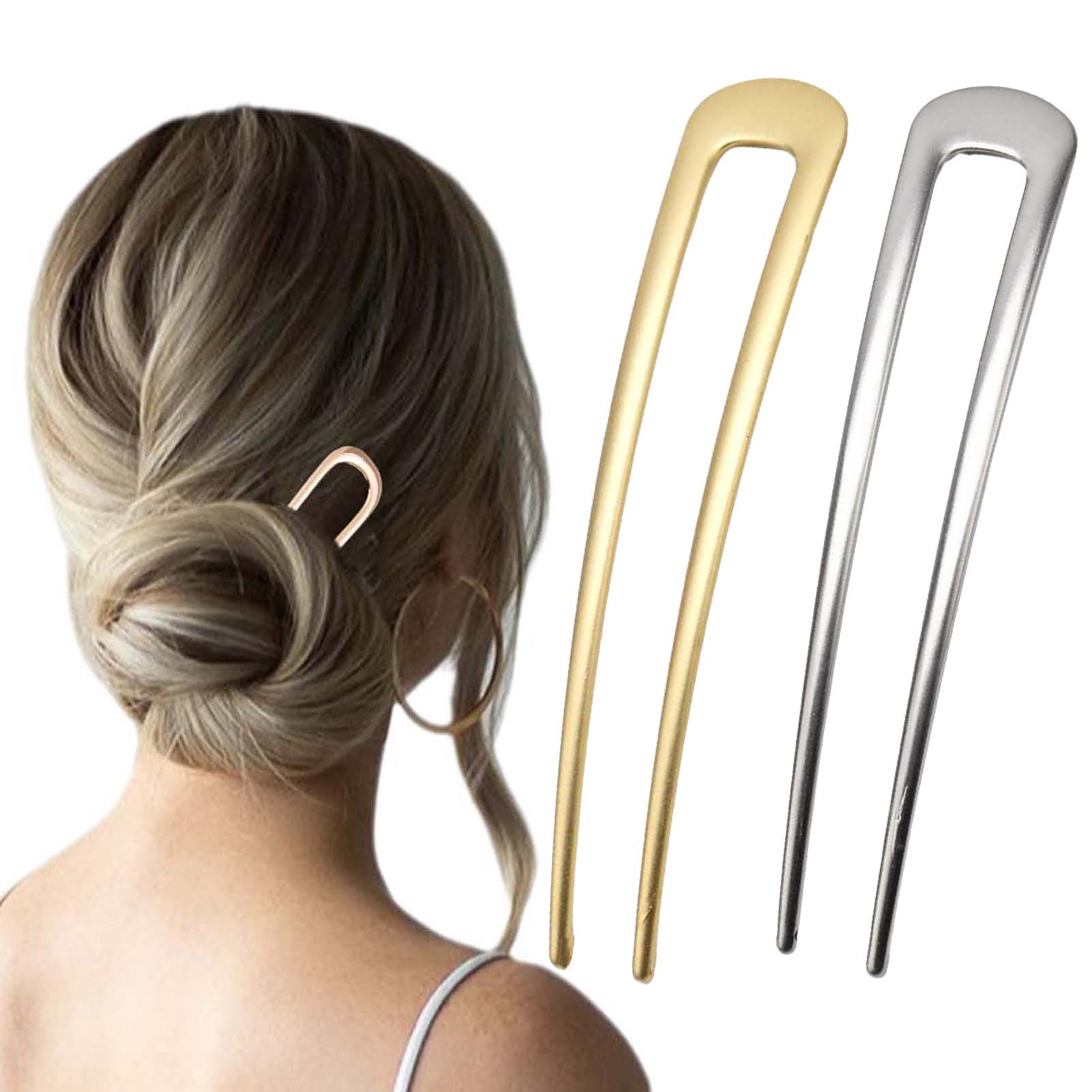 フランス製U字型ヘアピン ヴィンテージメタルヘアフォークステ - Home Office Or のレビューと価格