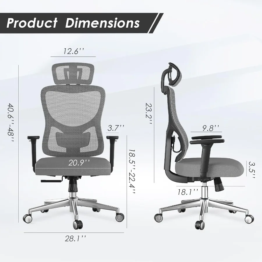 自宅でのオフィスワークやゲームに最適な、人間工学に基づいたデ - Ergonomic Office Chair のレビューと価格