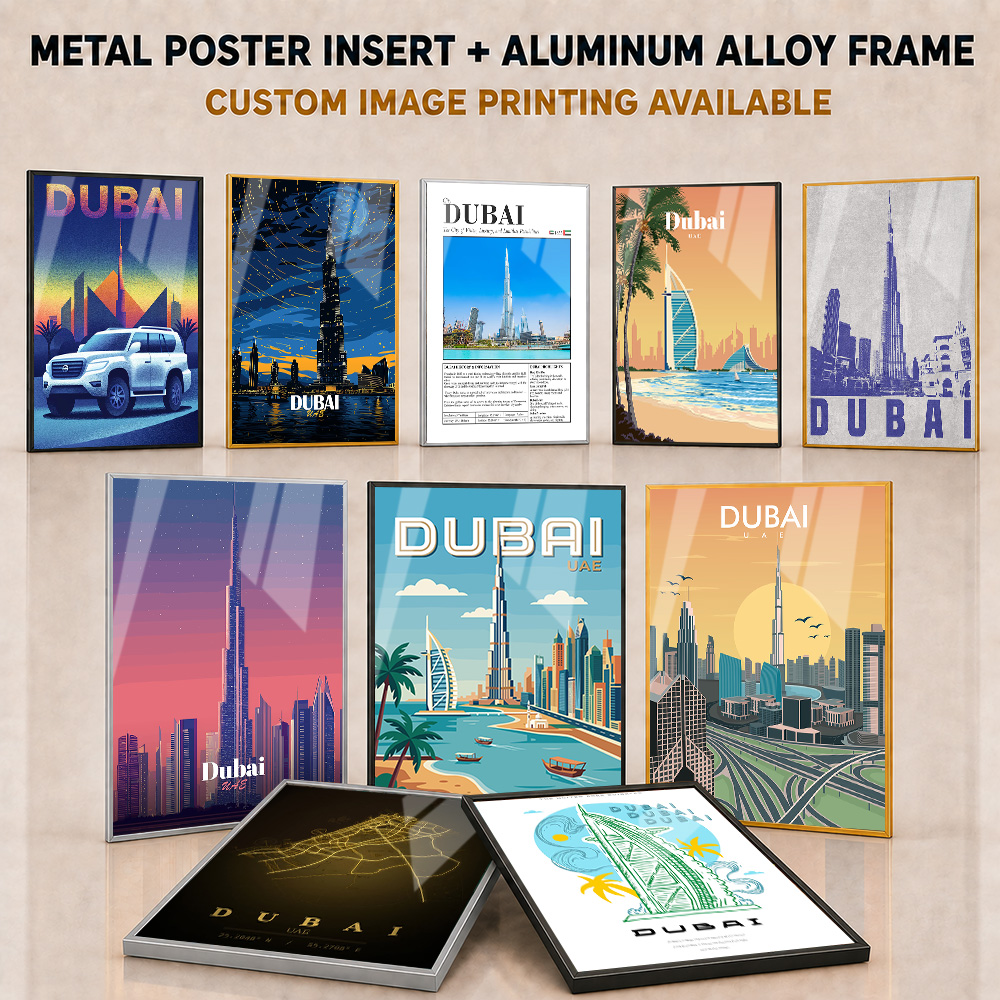 ドバイ／UAE フレーム入りメタルプリント カスタマイズされ - Home Office Dubai のレビューと価格