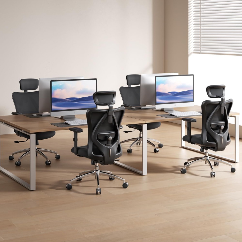 人間工学に基づいたメッシュデスクチェア、調節可能なランバーサ - Ergonomic Office Chair のレビューと価格