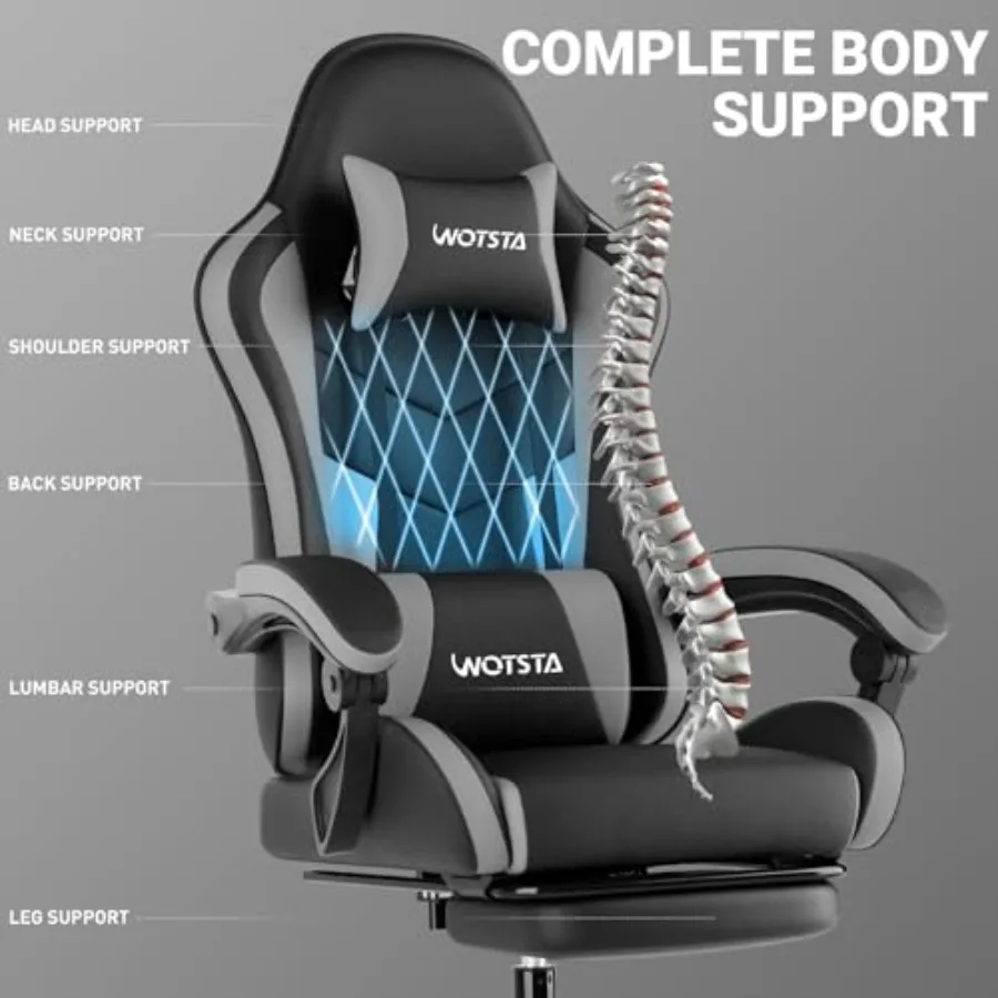 人間工学に基づいたデザインのゲーミングオフィスチェア。フット - Ergonomic Office Chair のレビューと価格