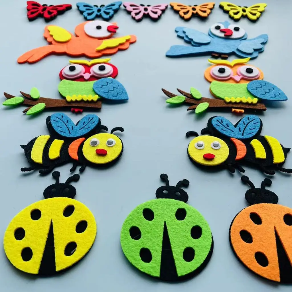 フェルト3D動物クラフト壁装飾、幼稚園レイアウト、家庭、学校 - Home Office Layout のレビューと価格