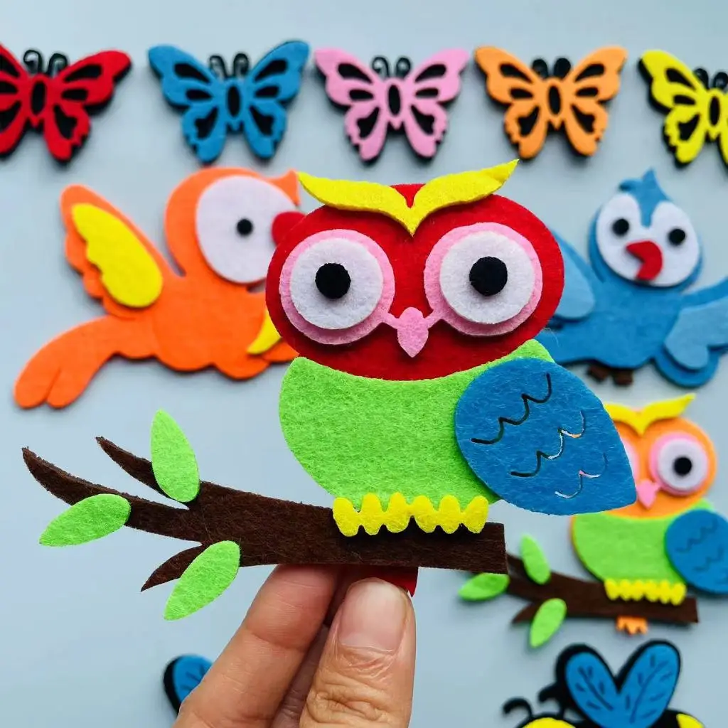 フェルト3D動物クラフト壁装飾、幼稚園レイアウト、家庭、学校 - Home Office Layout のレビューと価格