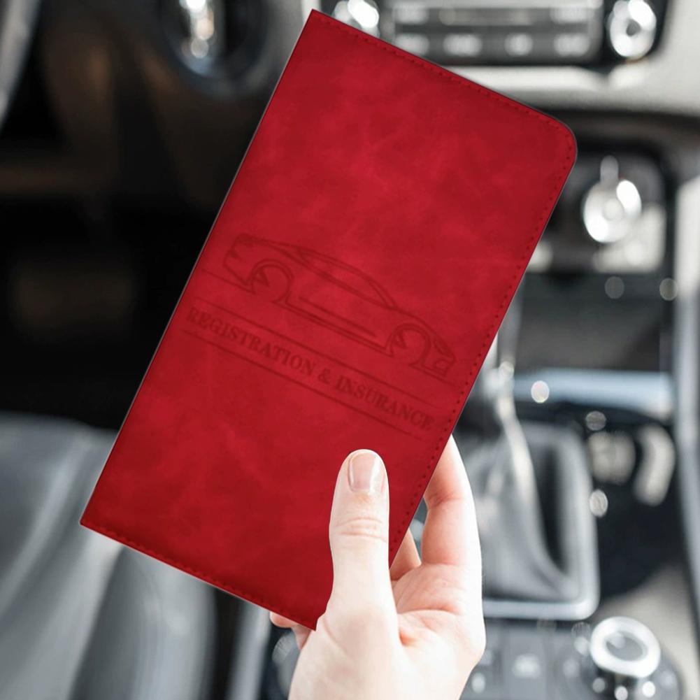 PUレザー製 車検・保険証ホルダー 車両書類整理ケース グロ - Document Holder Stand のレビューと価格