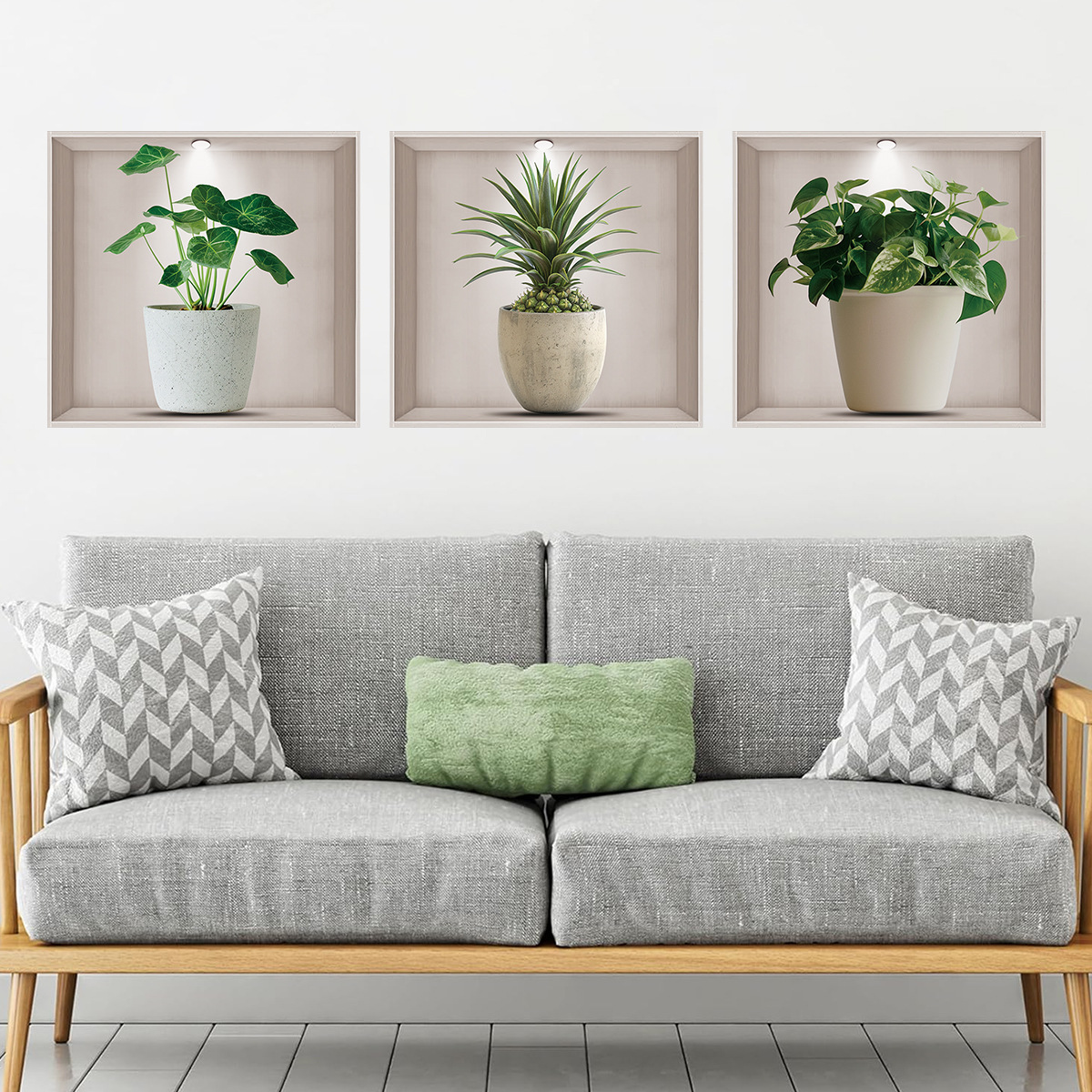 植木鉢、緑の植物、ウォールステッカー、リビングルーム、オフィ - Home Office Layout のレビューと価格