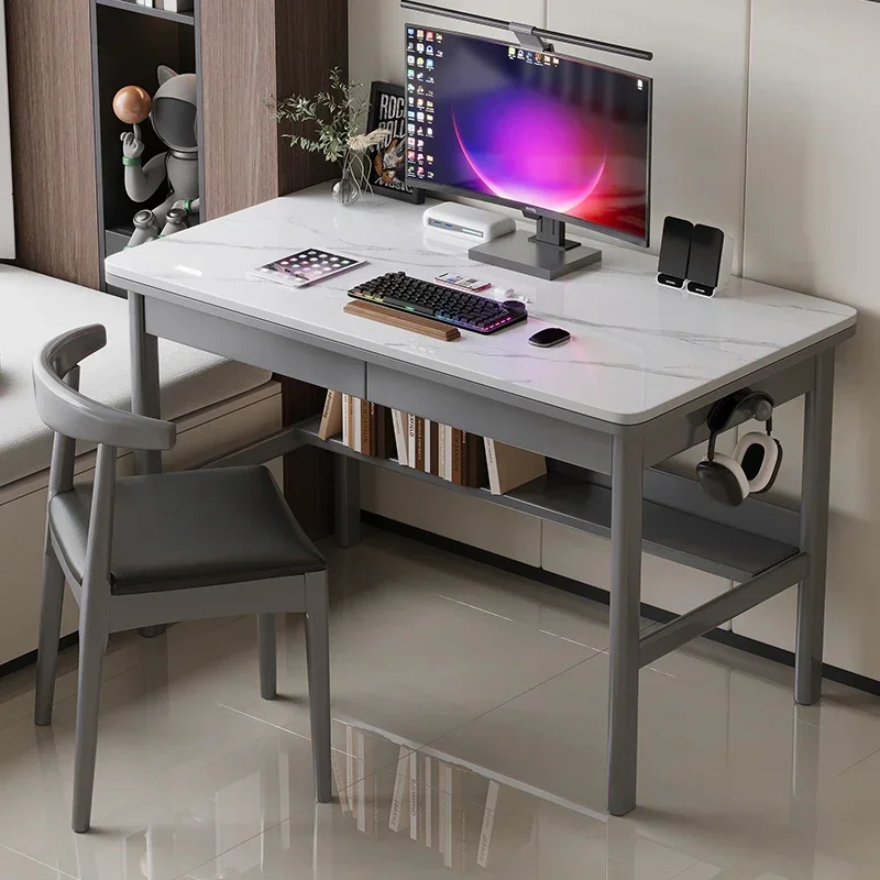コンピューターホームオフィステーブル白い学習用ゲーム用学生用 - Home Office Work Table のレビューと価格