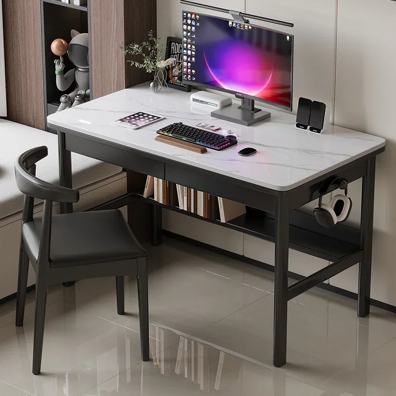 コンピューターホームオフィステーブル白い学習用ゲーム用学生用 - Home Office Work Table のレビューと価格