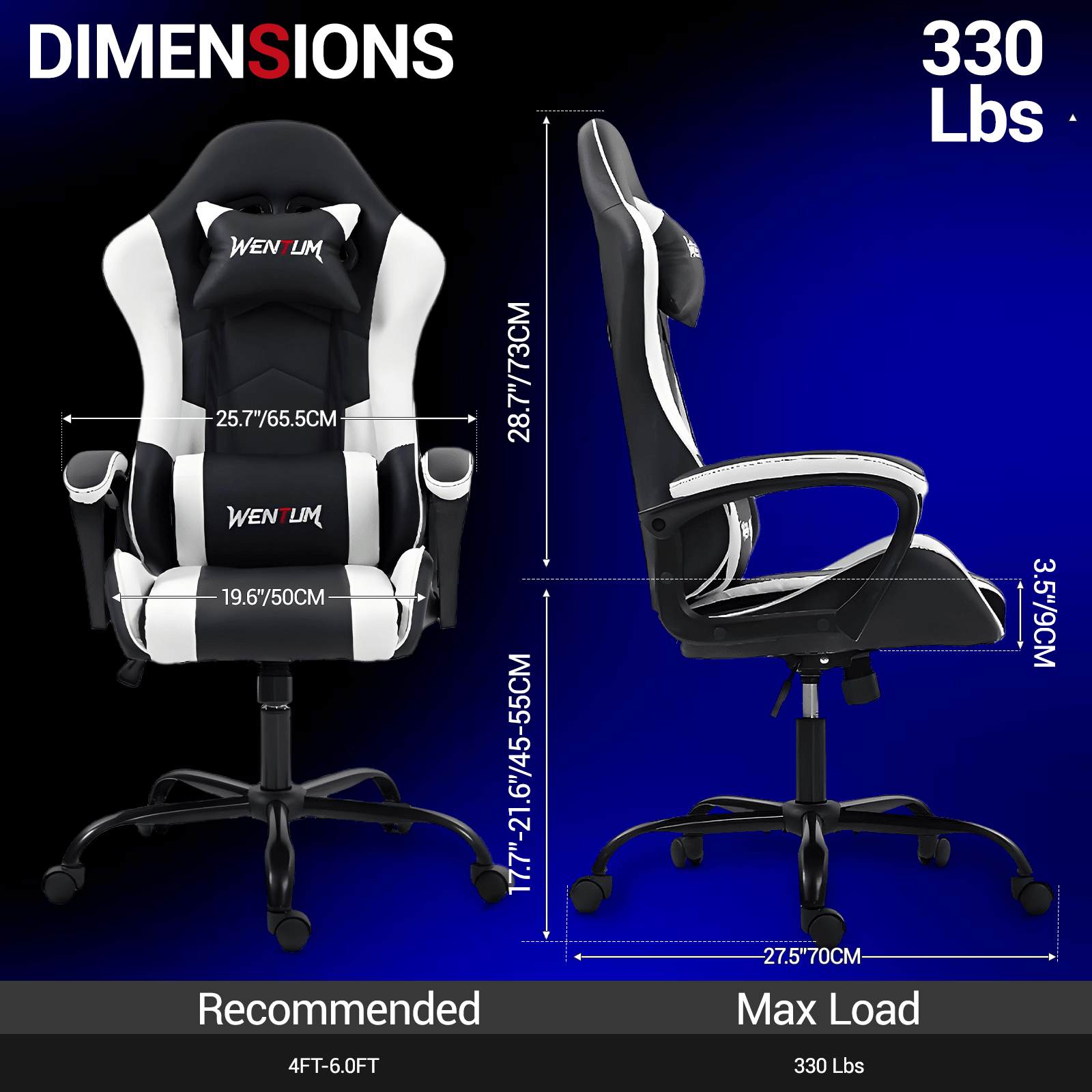 人間工学に基づいたゲーミングチェア、レーシングスタイルのオフ - Ergonomic Office Chair のレビューと価格