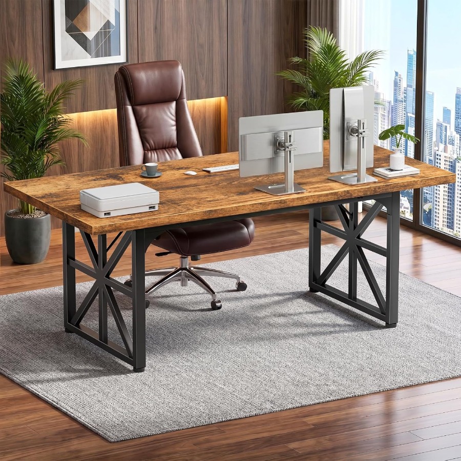 71インチのエグゼクティブデスク。自宅での仕事に最適な大型オ - Home Office Work Table のレビューと価格